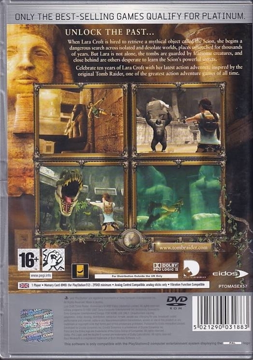 Lara Croft Tomb Raider Anniversary - Platinum - PS2 (B Grade) (Used) (Eng)